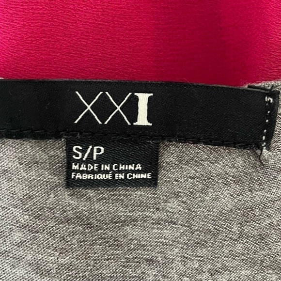 XXI Gray Bright Pink Tank Dress Size Small Petit - Picture 6 of 6